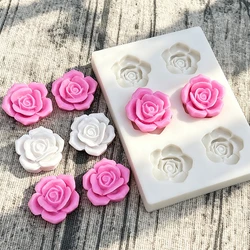 Camellia Mini Rose Daisy Flower Silicone Sugarcraft Mold Resin Tools Chocolate Cupcake Baking Mold Fondant Cake Decorating Tools