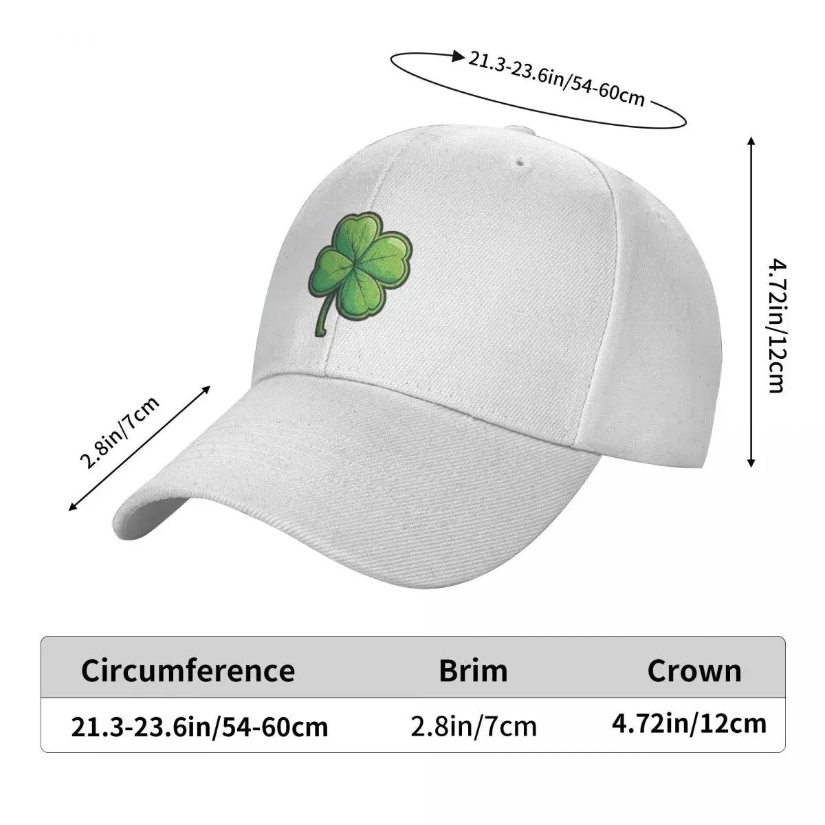 Four Leaf Clover (3) Cap Fashion Casual Baseball Caps Adjustable Hat Hip Hop Summer Unisex Baseball Hats