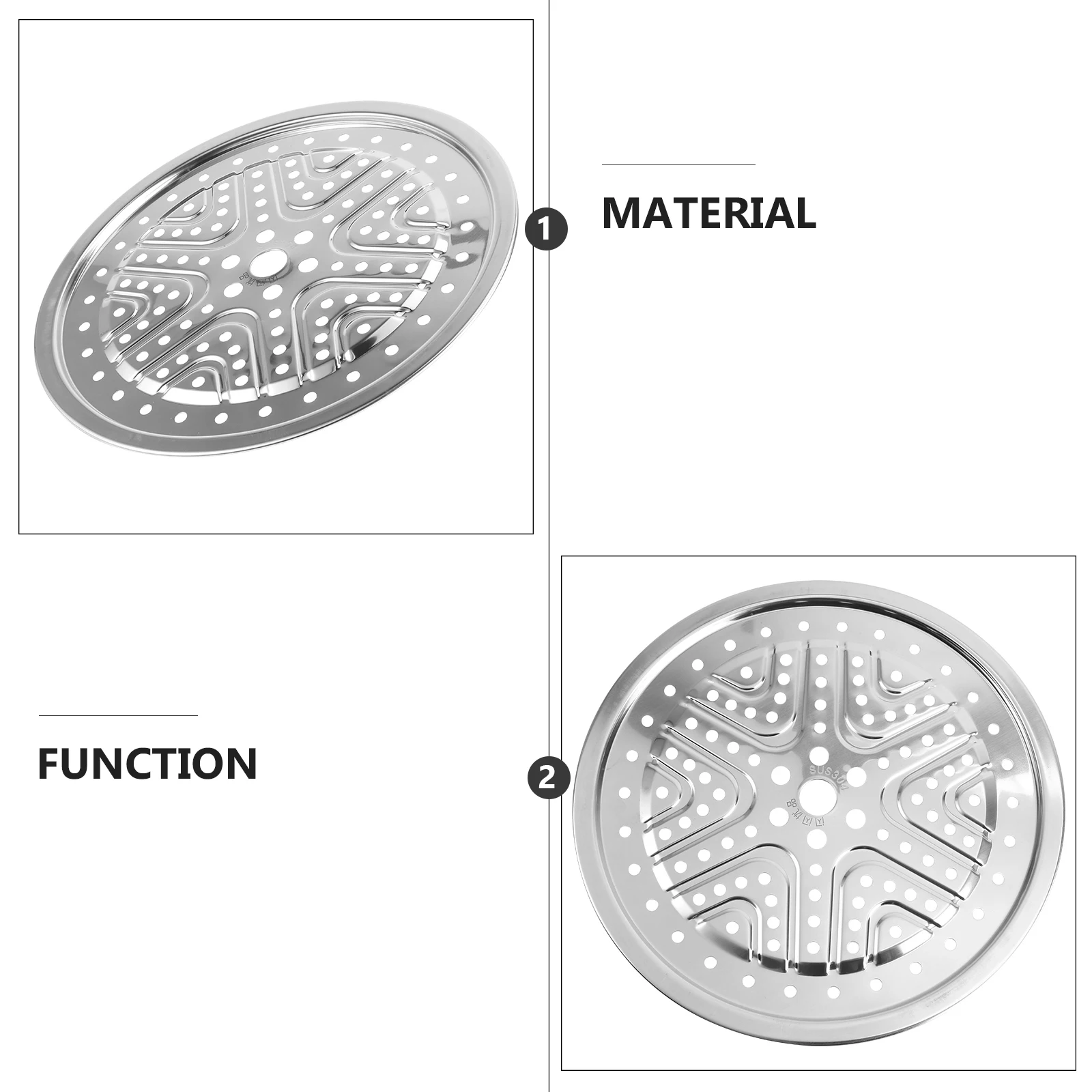 

Stainless Steel Steamer Rack Canner Pressure Cooker Soup Pot St Baking Roasting Food Grade Storage Solution Kitchen