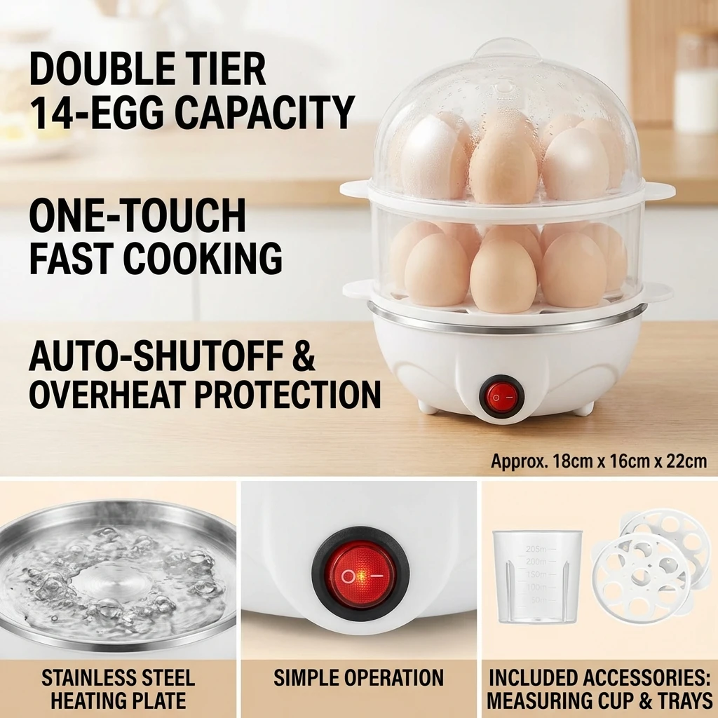 Double Layer Egg Cooker 5