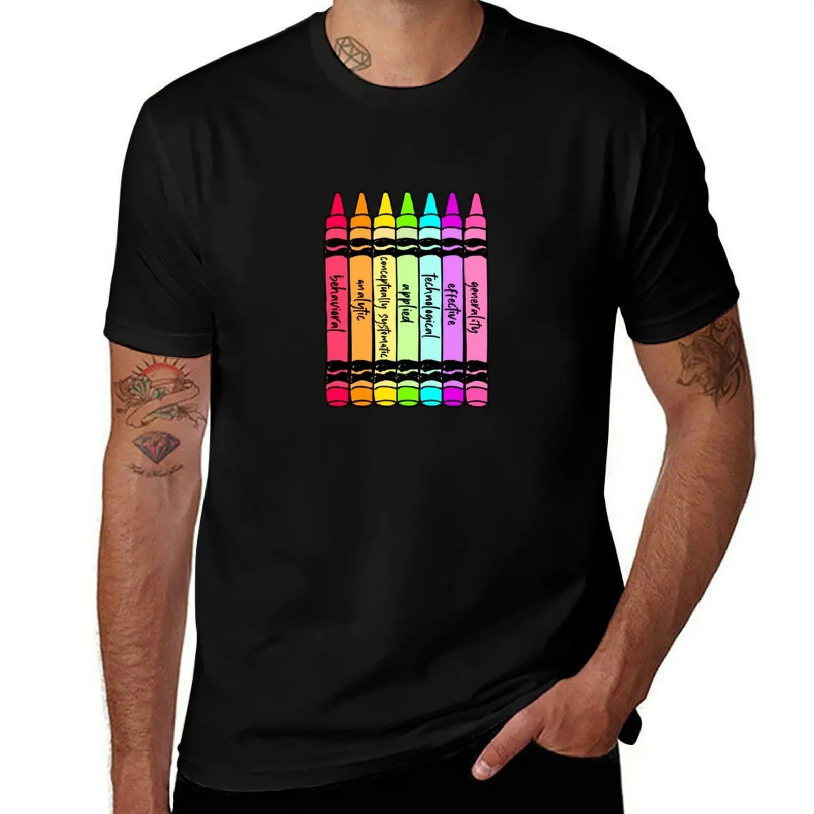 7 dimensions crayons T-Shirt Utility Casual Work T-Shirt