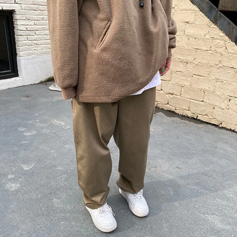 Men's pants loose all-match overalls autumn and winter ins tide wide-leg trend y2k casual pants men's trousers