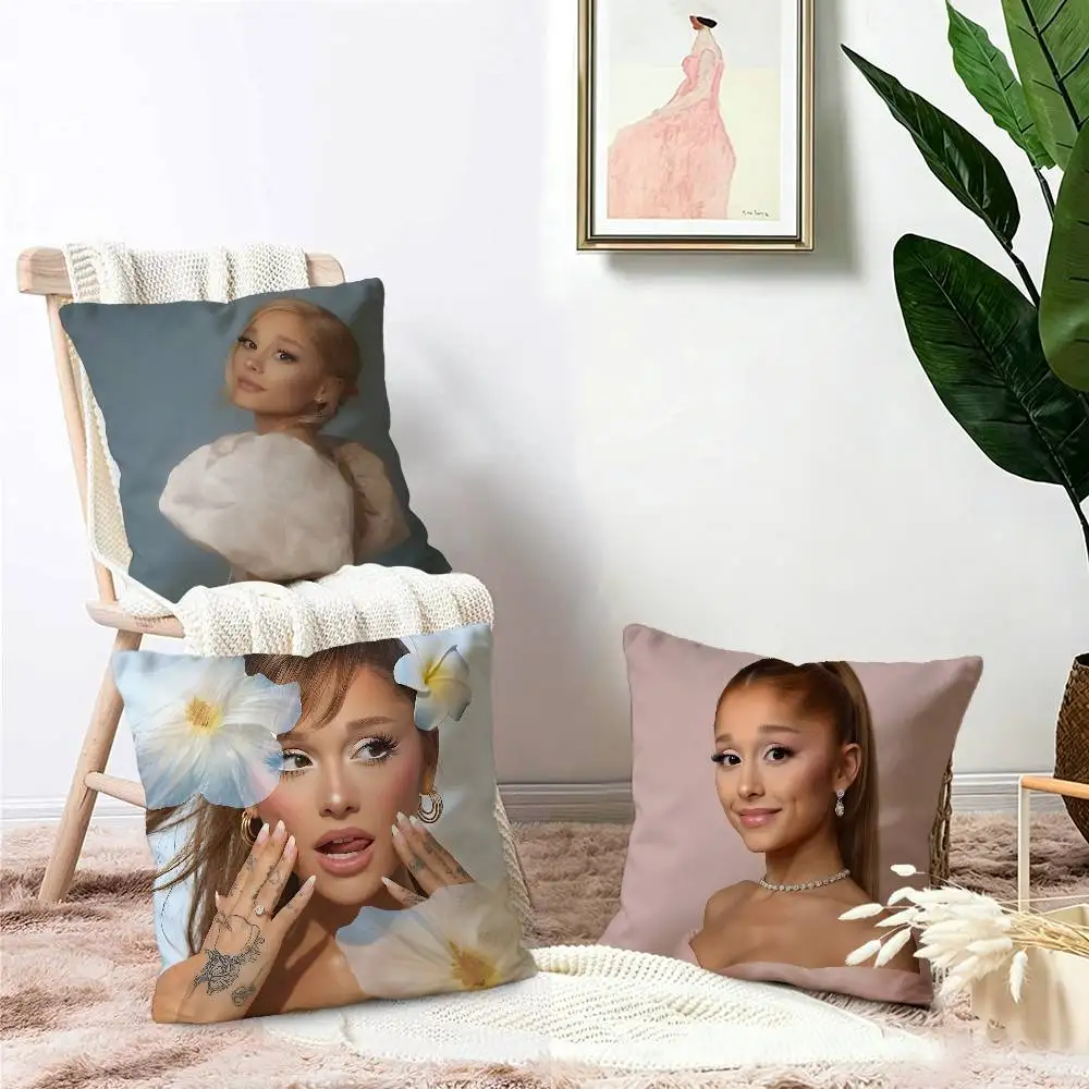 Classic Pop Singer A-Ariana G-Grande Maple Design Cushion Cover Happy Autumn Harvest decor Holiday Decorati Pillow Cover