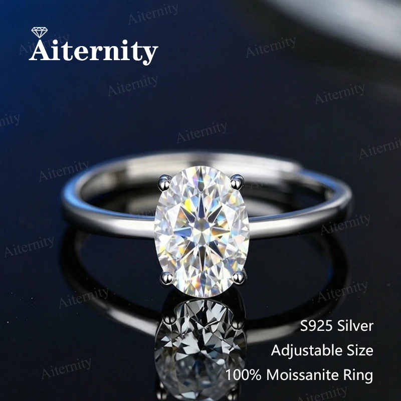 Marquise Cut Adjustable Rings Moissanite Pass Diamond Tester With GRA Certificate S925 Sterling Silver Radiant Pear Rings