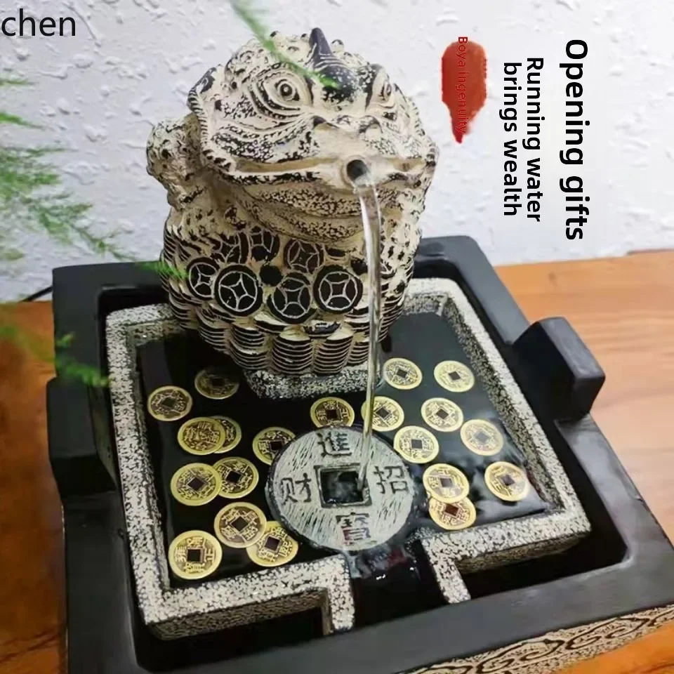 Golden Toad Ornament Store Opening Gift Tea Room Office Front Desk Ornament