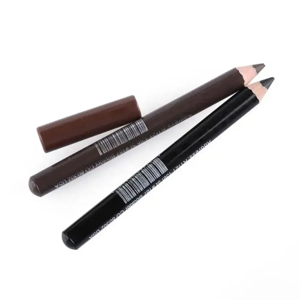 Lápis de sobrancelha profissional, preto, marrom, maquiagem longa, à prova de suor e sobrancelhas, duradouro cosmético, impermeável, madeira moda, R2M4