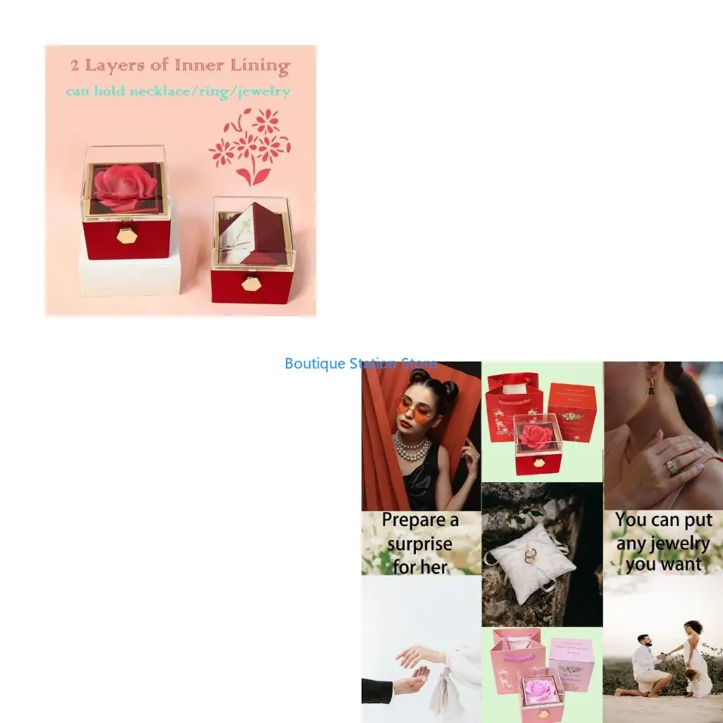 

Y55F Romance Gift Acrylic Jewelry Box for Lovers