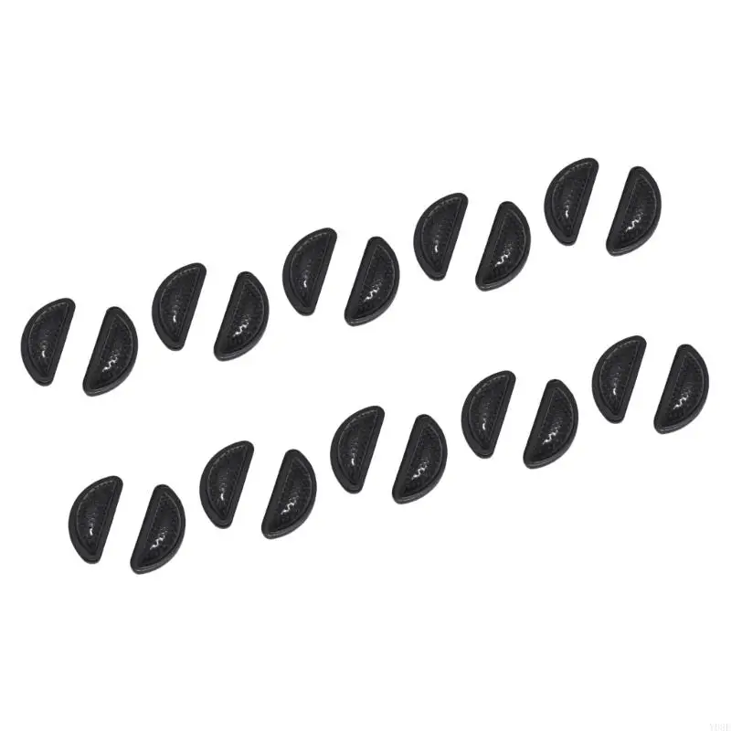 D-Shaped Eyeglass Nose Pads with Soft Air-Filled Contact and Dotted Texture to Help Reduce Routine Frame Slipping 10 Pairs Y08E