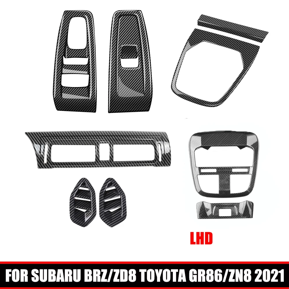 LHD FOR SUBARU BRZ/ZD8 TOYOTA GR86/ZN8 2021 Carbon fiber decoration window lift swtich gear shift panle center air vent cover