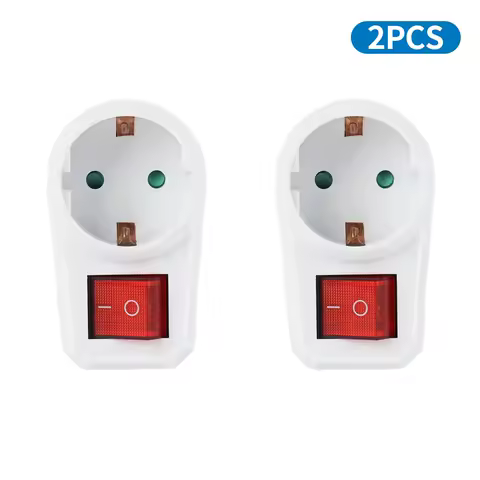 CILIA Germany Standard 1/2/4 pcs EU Power Plug Socket 1 To 1 Outlets Multi-power strip With ON OFF Switch Euro Mounted
