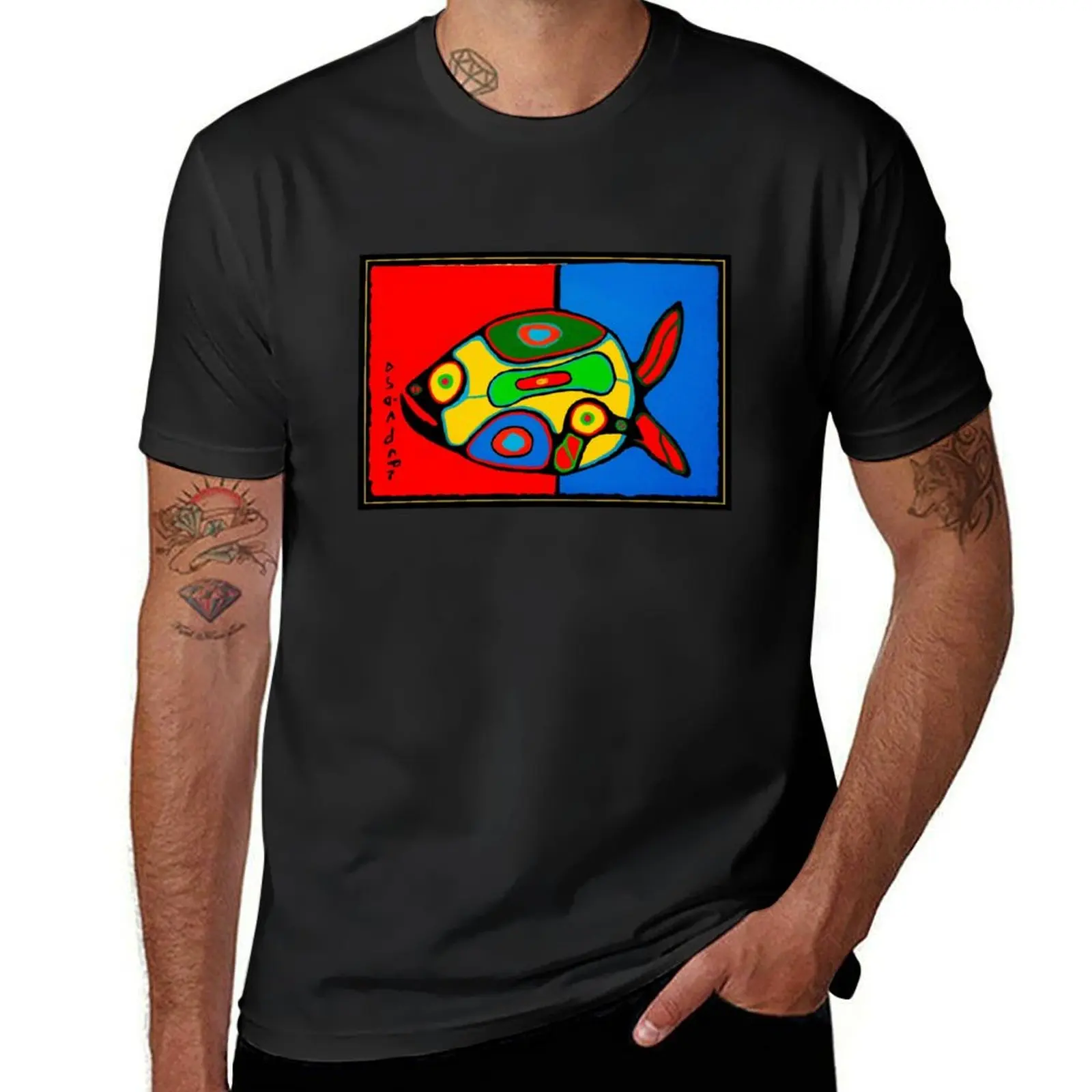 

Morrisseau The Fish T-Shirt sublime boys animal print topping plain big and tall t shirts for men