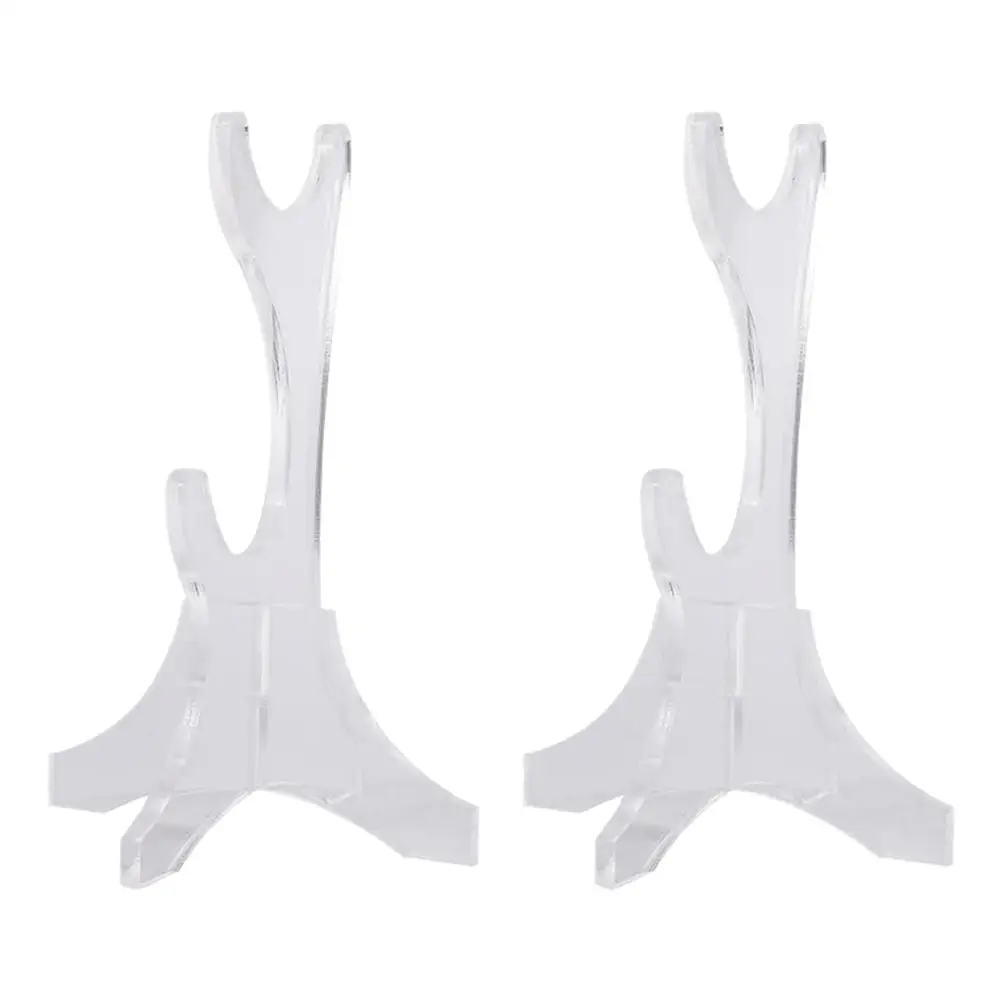 

2 Pcs Ornament Display Stand Sword Acrylic Tabletop Holder Desktop The Medal for