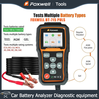 A+ Foxwell BT715 Plus Car Battery Tester Support 12V 24V Flooded AGM EFB Gel Battery Update of  BT705 and BT100 Battery Analyzer