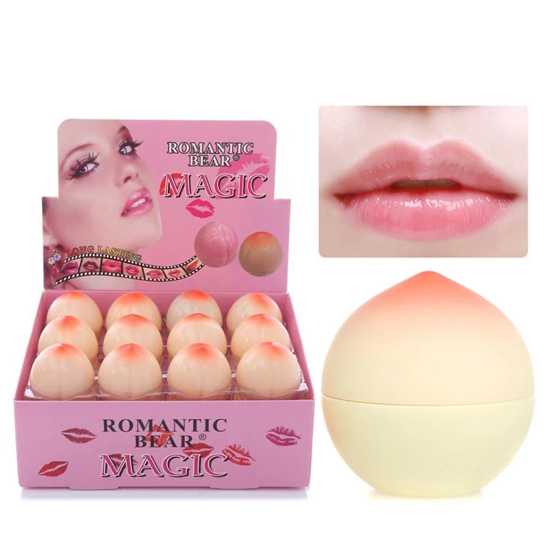 24Pcs Strawberry Peach Tomato Fruit Lip Balm Natural Formula Hydrating Repair Clear Lip Balm Moisturizing For Girls Lips Care