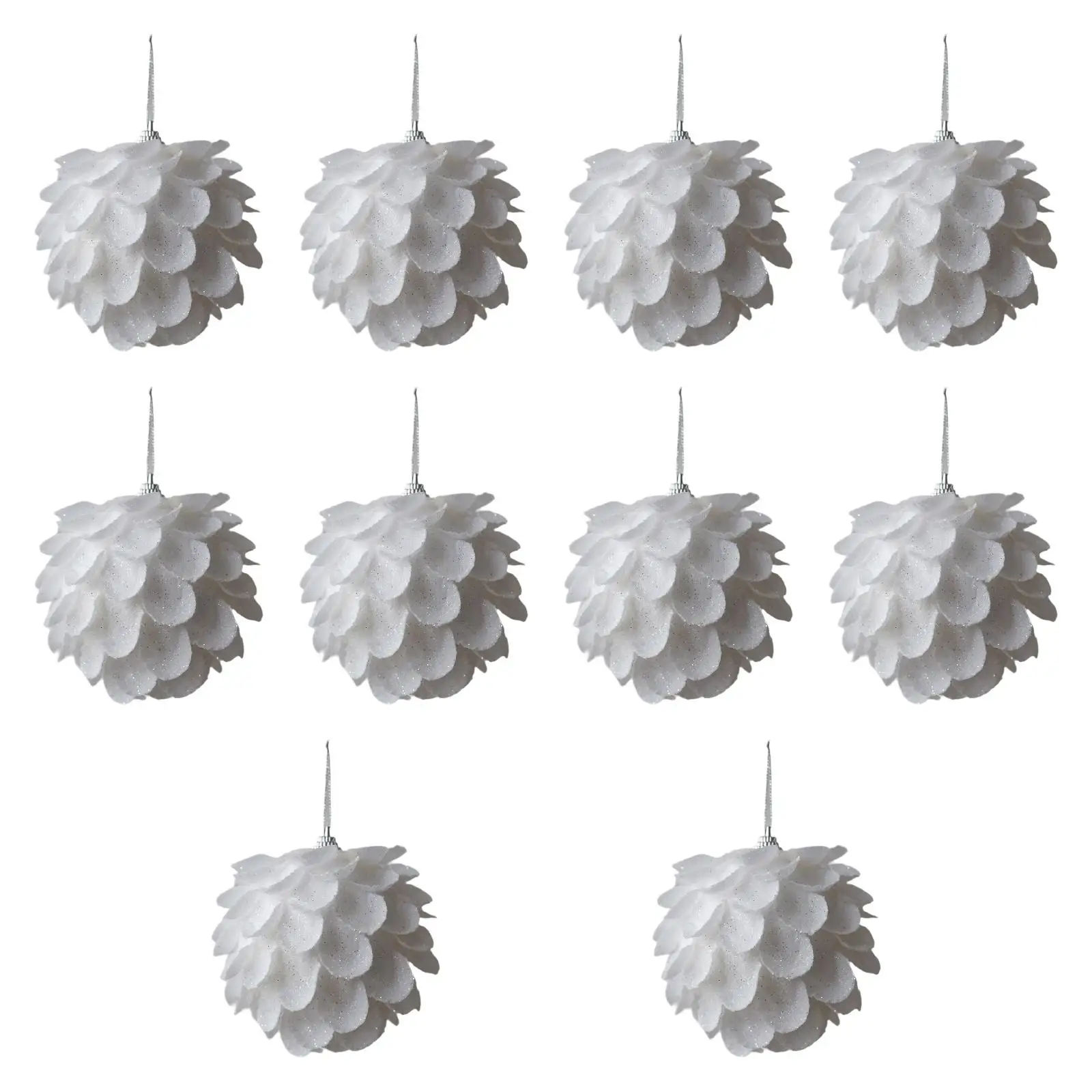 10 ชิ้นต้นคริสต์มาสแขวนเครื่องประดับตกแต่ง Baubles สําหรับงานแต่งงานคริสต์มาส