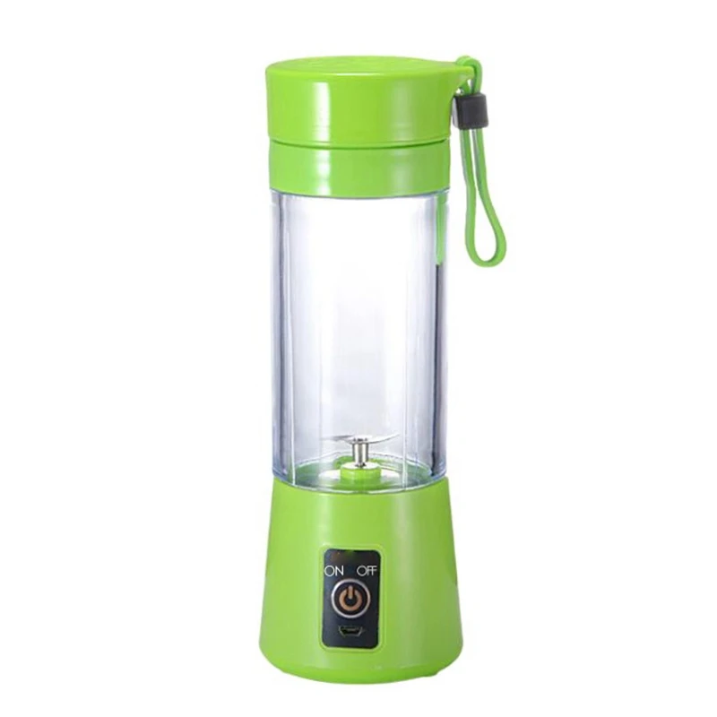 Electric Fruit Juicer Blender Portable Handheld USB Personal Milk Smoothie Maker Mixer Cup for Home Picnic Office,Green