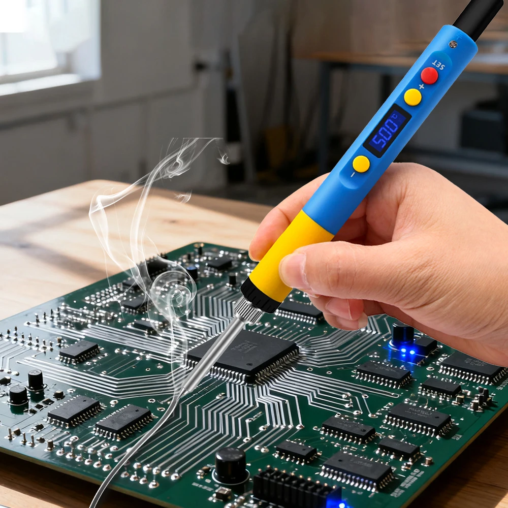 

Умный паяльник PD 65 Вт, портативный цифровой дисплей типа C, инструмент для быстрого нагрева и ремонта со светодиодной регулировкой температуры