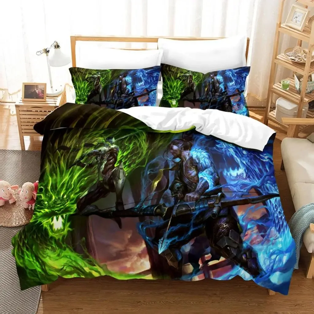 3D Print Anime Overwatch Widowmaker Bedding Set Bed Cover Pillow Case Cartoon Anime Character Duvet Cover For Boys Queen