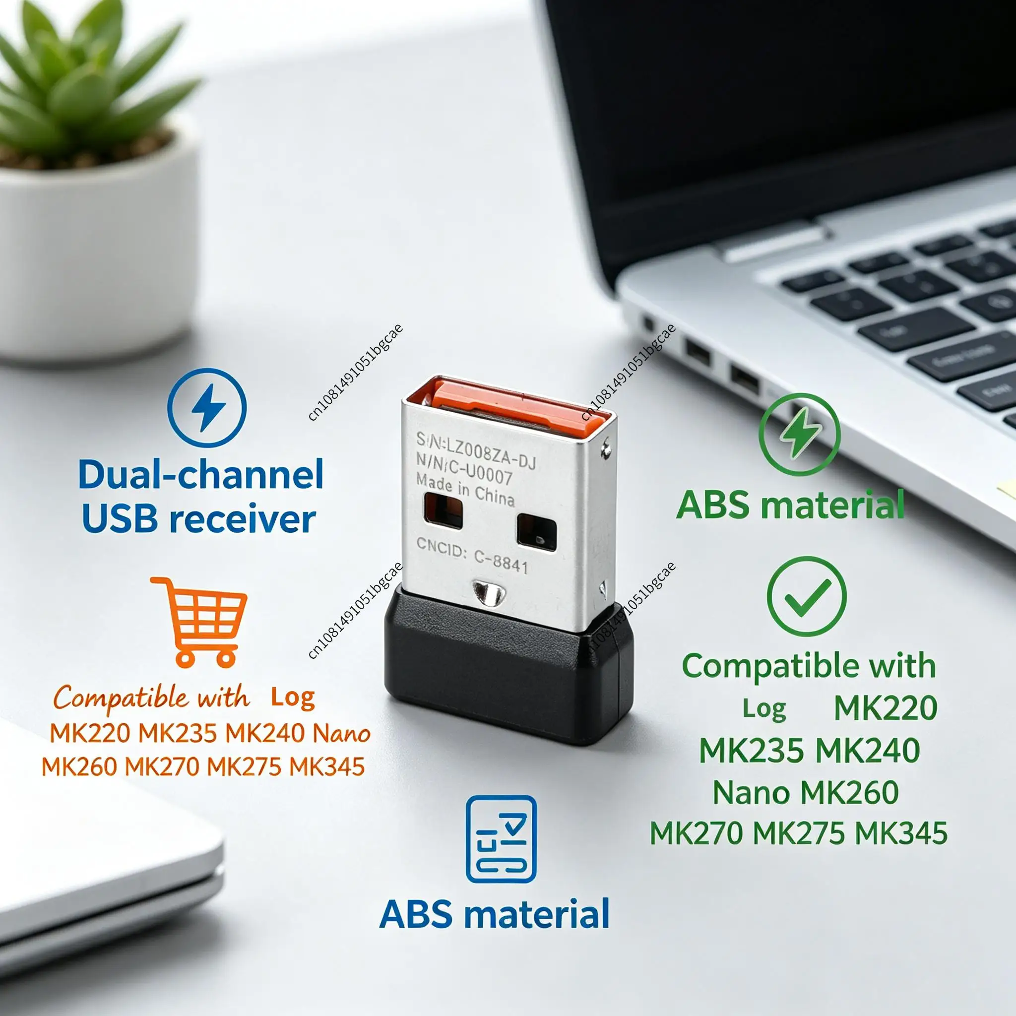 Universal Pairing USB Receiver Replacement for log Keyboard Mouse MK220 MK235 Keyboard Receiver Adapter Plug and Play