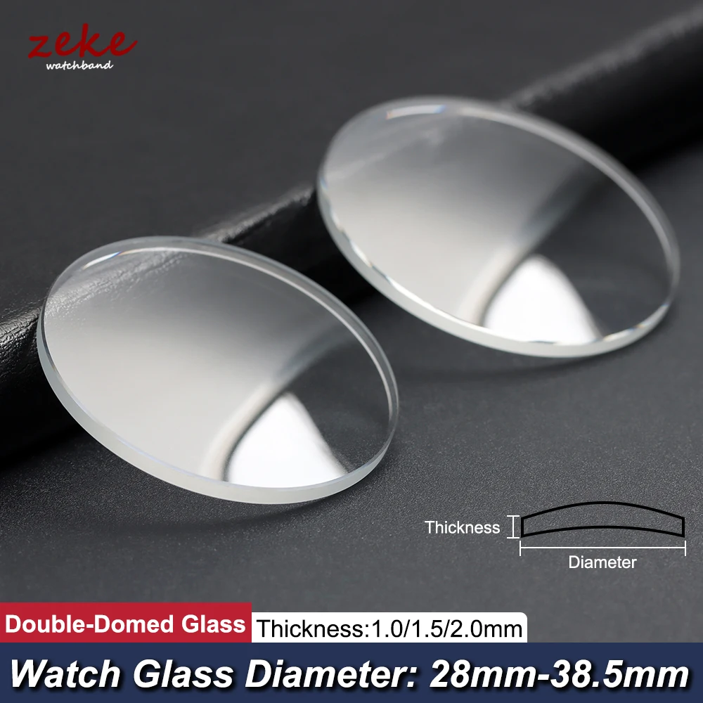 שעון זכוכית כפול כיפה קריסטל בעובי 1/1.5/2.0 מ\"מ בקוטר 28-38 מ\"מ קריסטל שקוף 1 חתיכה 29 מ\"מ 30 מ\"מ 31 מ\"מ 32 מ\"מ 34 מ\"מ 36 מ\"מ