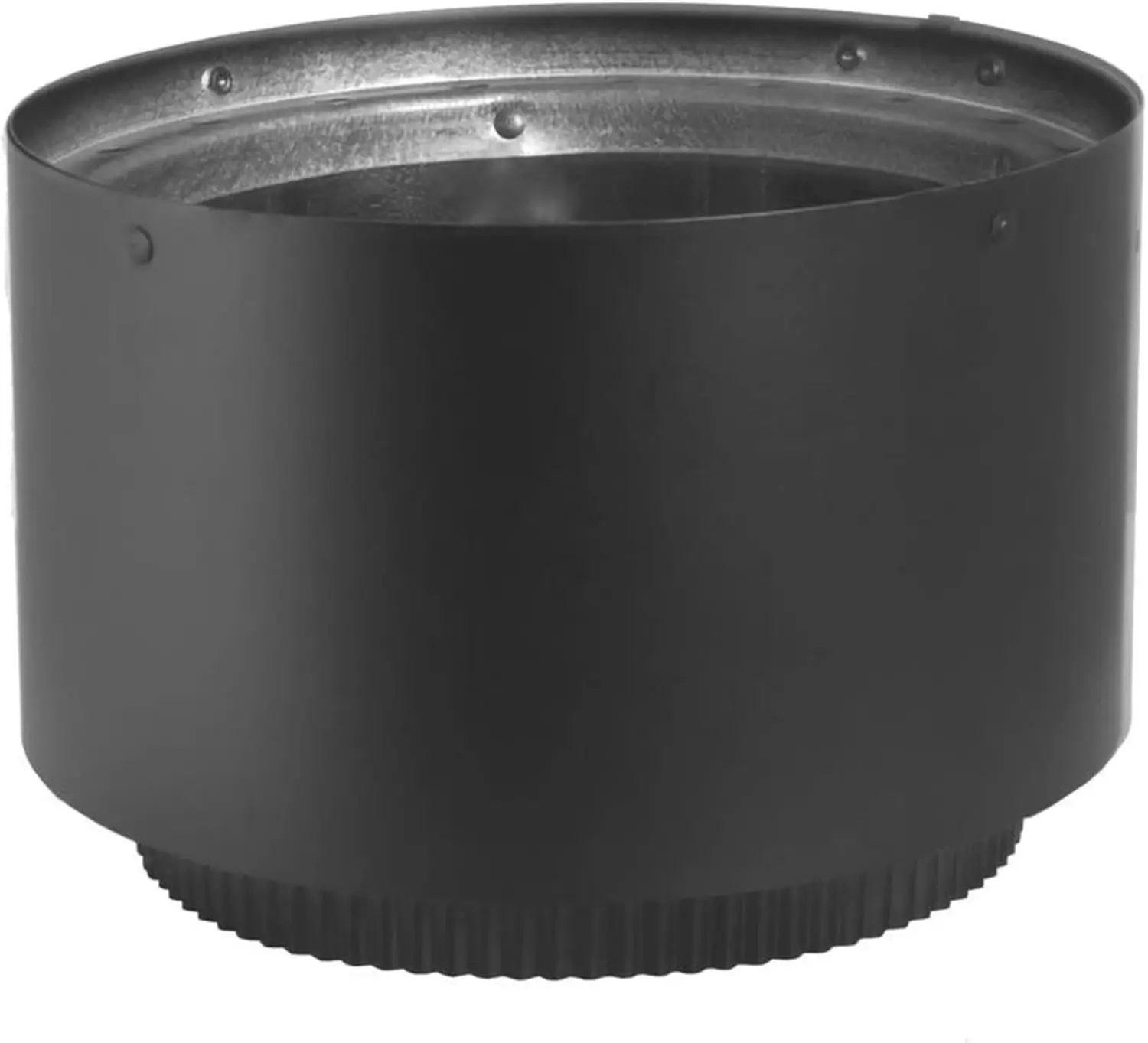 

DuraVent DVL 6DVL-AD 6 Inch Stainless Steel Double Wall Air Insulated Section Wood Burning Stove Top Connecting Adapter, Black