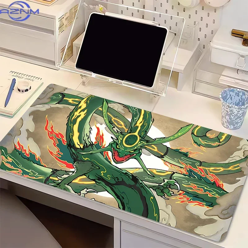 Mouse Pad P-Pokemon Rayquaza Large Mini Pc Computer Gamer Kawaii Gaming Accessories Mousepad Keyboard Desk Mat Carpet Table Pad