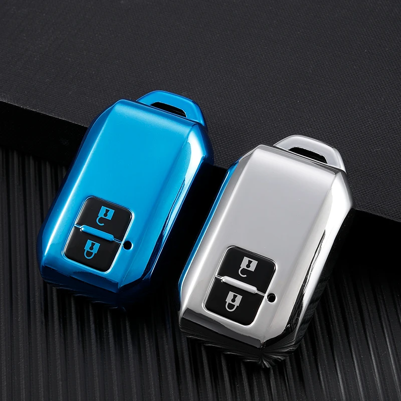 Auto untuk Suzuki Swift Wagon R Monopoli Tipe 2 Tombol Remote Lembut TPU Penutup Kunci Mobil Key Case Keyless Shell Protector Accessories
