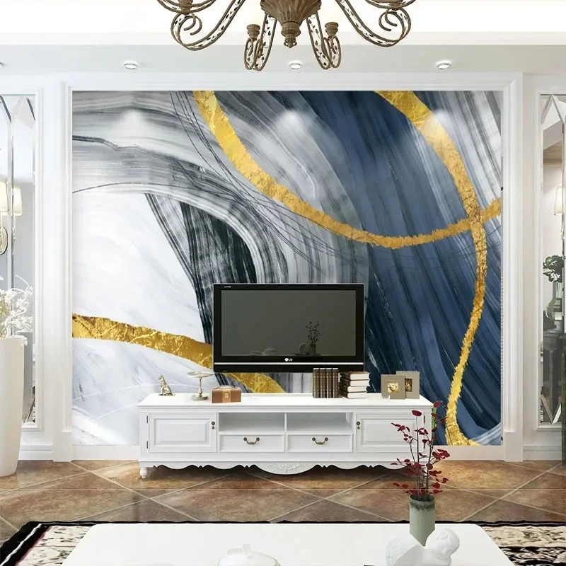 Custom Any Size 3D Mural Wallpaper Abstract Marble New Chinese Style New Material Modern Background Wall Decorative Painting Art
