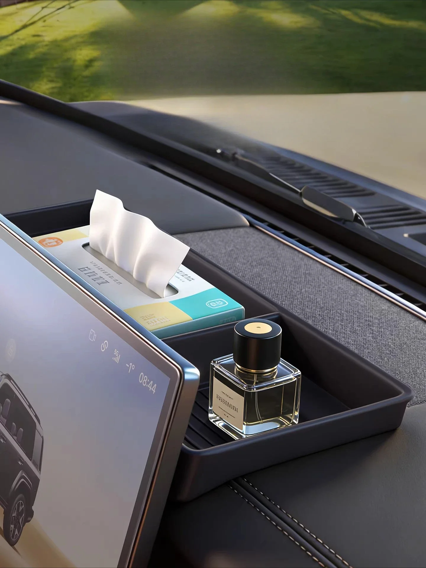 Hidden Storage Compartment For 2026 Chery iCAR V23 Rear Infotainment Screen Cargo Holder Dashboard Organizer