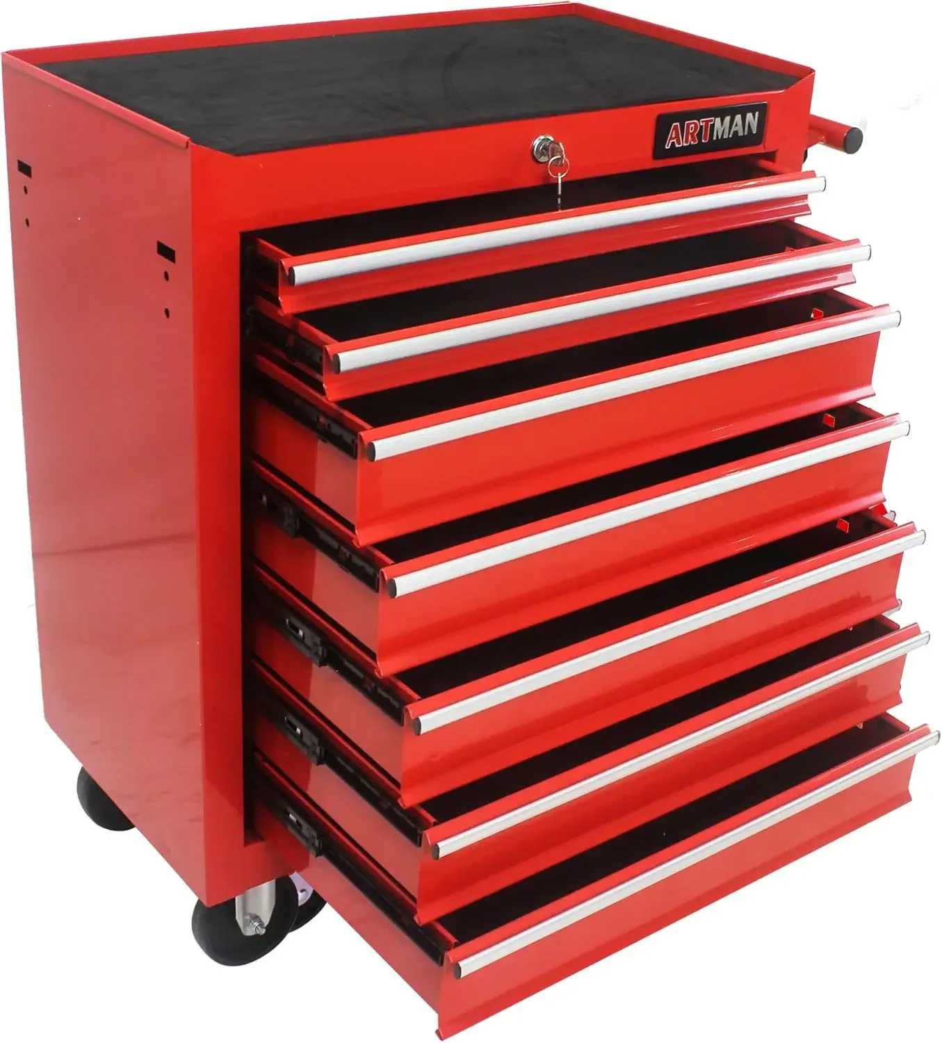 Tool Chest with 7-Drawer Tool Box with Wheels Multifunctional Cart Mechanic Storage Cabinet for Garage, Wareho