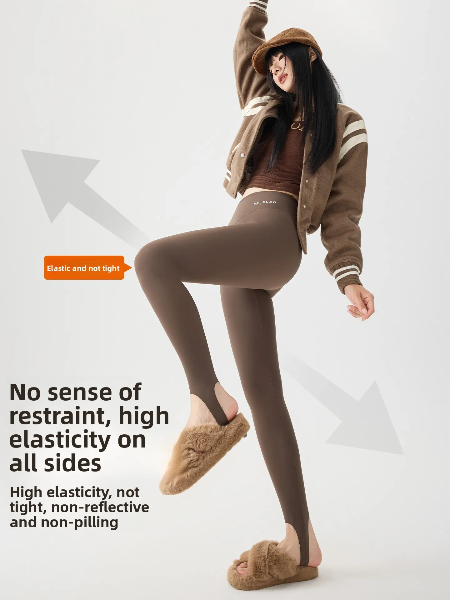 Women's High-Waist Fce Lined Yoga Fitn Pants Winter Base Layer arkskin Tights Warm Belly Control Casual Long Trousers
