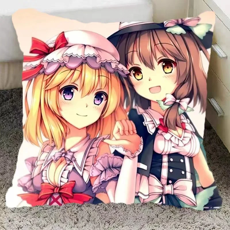 TouHou Project Smoke Pillow Case with insert  3D Printed Hakurei Reimu Komeiji Koishi Saigyouji Yuyuko Cushion Home Sofa Decor