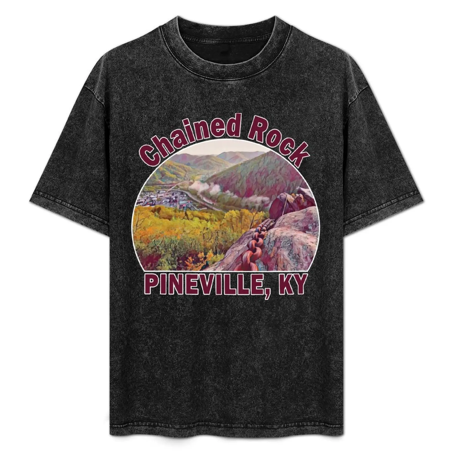 

Chained Rock, Pineville, KY, Appalachian Mountains, Southeast Kentucky T-Shirt Big Size Short Sleeve Tee for Men