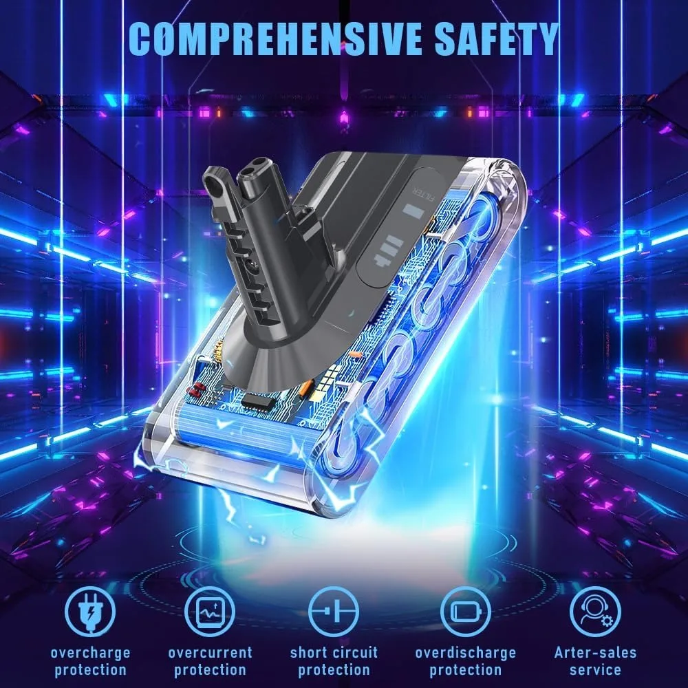 25.2V8000mAh Battery for Dyson V10/SV12,High Capacity Li-ion Compatible with Absolute/Animal Cordless Vacuum Cleaner Replacement