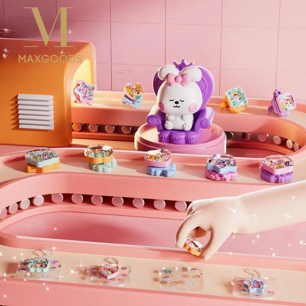 

Волшебная книга с мультяшным кроликом, универсальные наклейки, машина, пластик, ручная работа, ювелирное кольцо «сделай сам», игрушка, фиолетовый брелок «сделай сам»