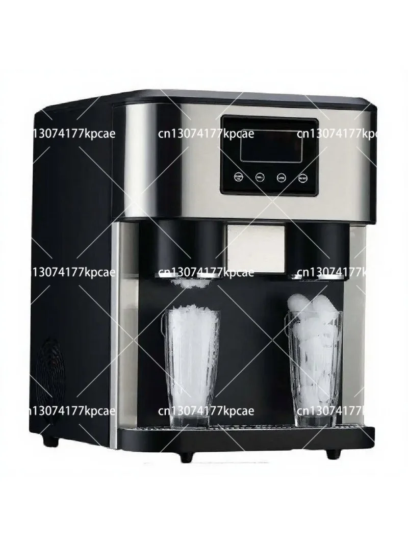 18kg Capacity 2l Water Tank 1kg Ice Bin Lcd Touch Screen Portable Countertop Ice Maker With Cold Water Dispenser Crushed Ice