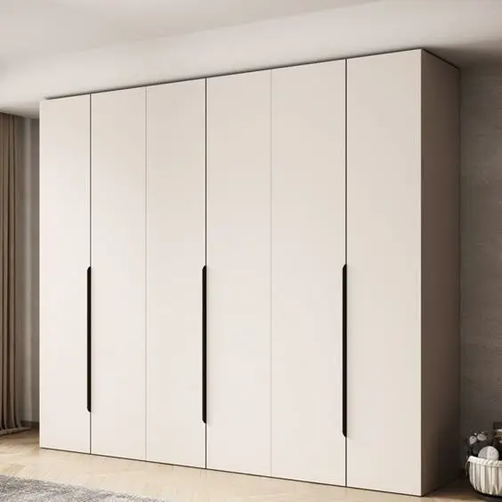 Customized Modern Minimalist Full Hight Bedroom Wardrobe Floor To Ceiling Storage Closet Handle-free Model Multi-layer Wardrobes