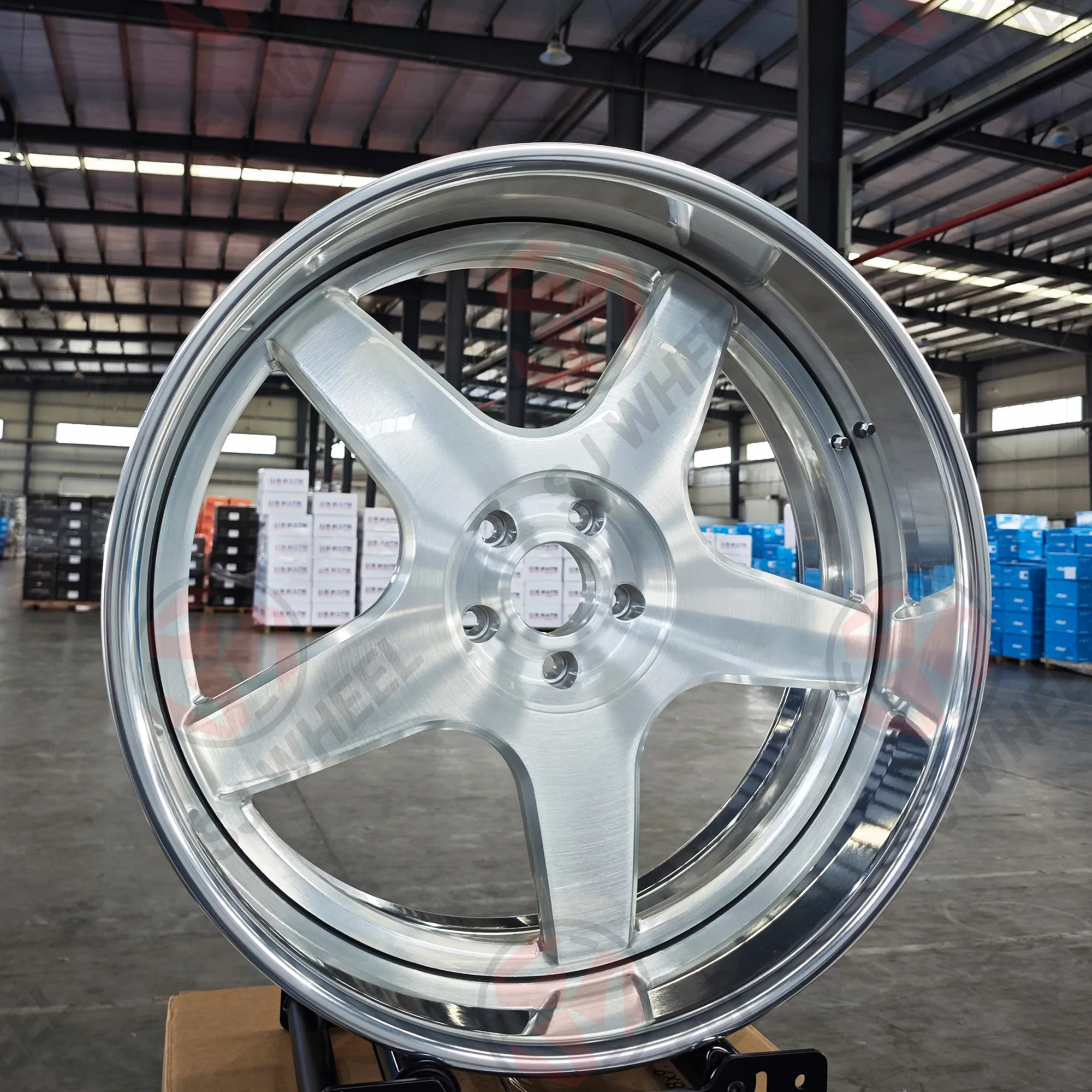 

SJ Concave Super Long Lip 2/3 Piece 22 24 26 28 Inch Deep Customize LOGO Forged Alloy Wheels Chrome Brushed Rims for OEM Wheels