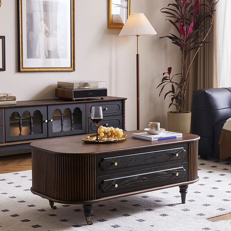 

Drawers Moving Coffee Table Transform Kitchen Storage Italian Luxury Coffee Table Center Decoration Kaffee Tische Home Furniture