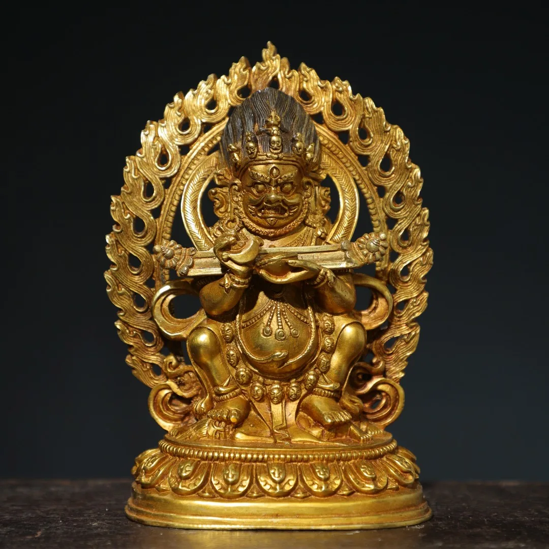 

The Pure Copper Gilded Buddha Statue Is Exquisitely Crafted and Has A Beautiful Appearance Which Is Worth Collecting