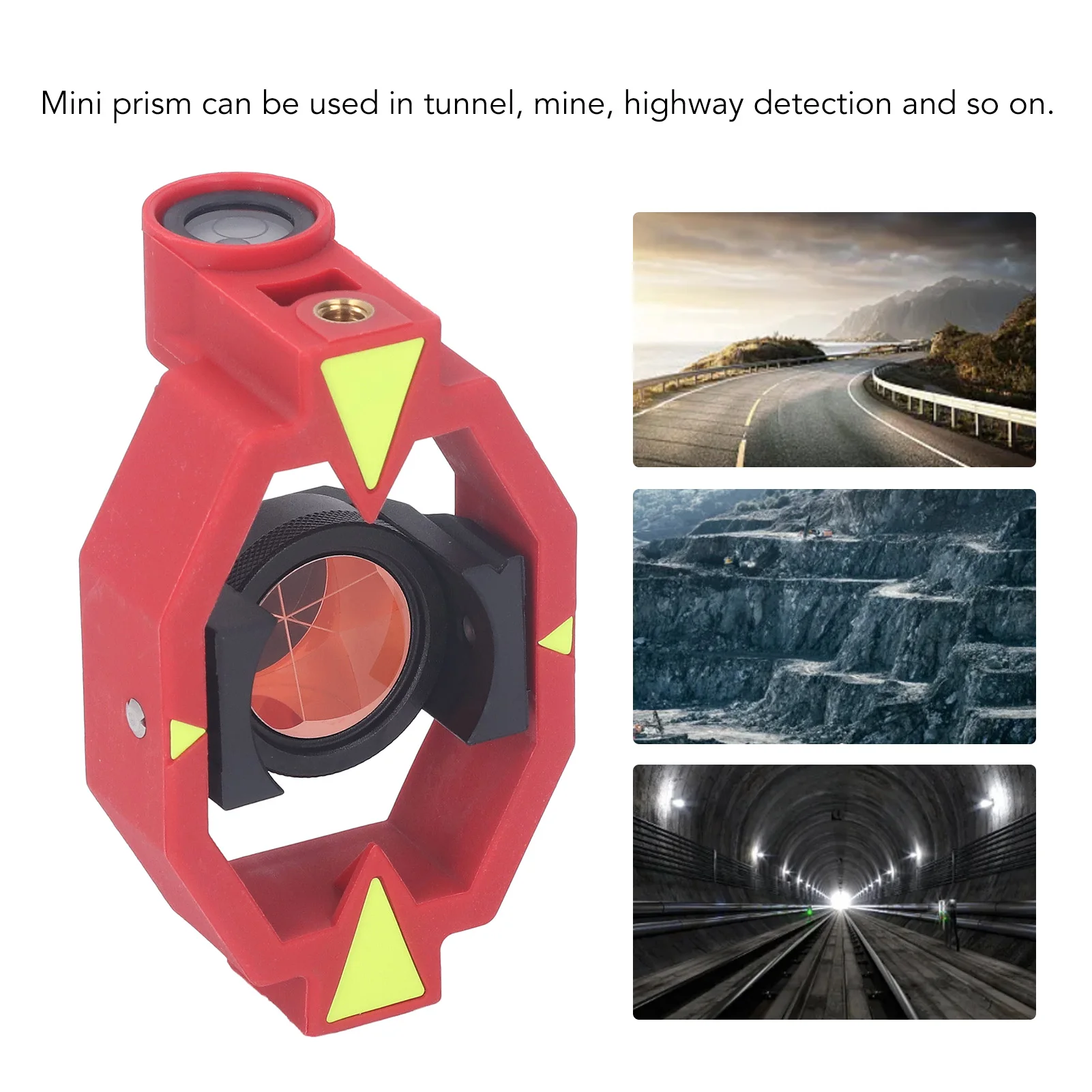 Аксессуары для тахеометра Тахеометр Мини-призма K9 Оптическое стекло 0 мм Постоянная призма диаметром 1 дюйм с 4 полюсами для южной мини-призма