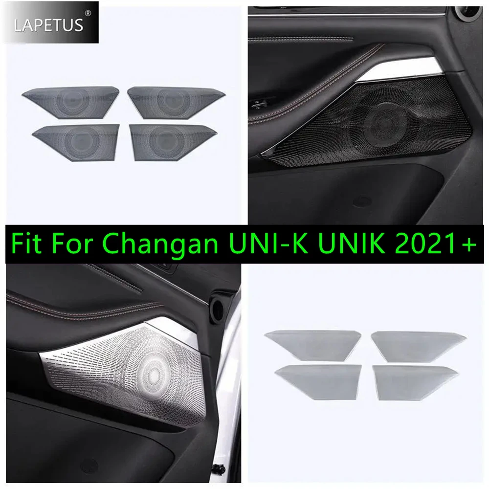 

Metal Door Stereo Speaker Tweeter Audio Loudspeaker Sound Decor Cover Trim For Changan UNI-K UNIK 2021 - 2024 Auto Accessories