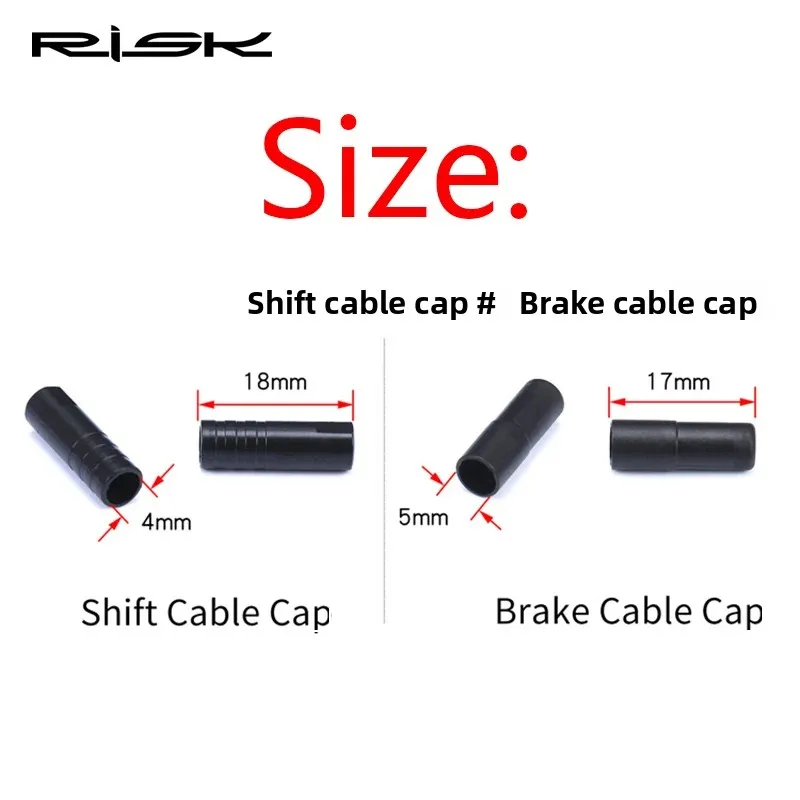 RISK Plastic 4mm 5mm Bicycle Brake & Shift Cable End Caps MTB Road Bike Derailleur Cable Housing Cover Shift Brake Wire Tip Cap