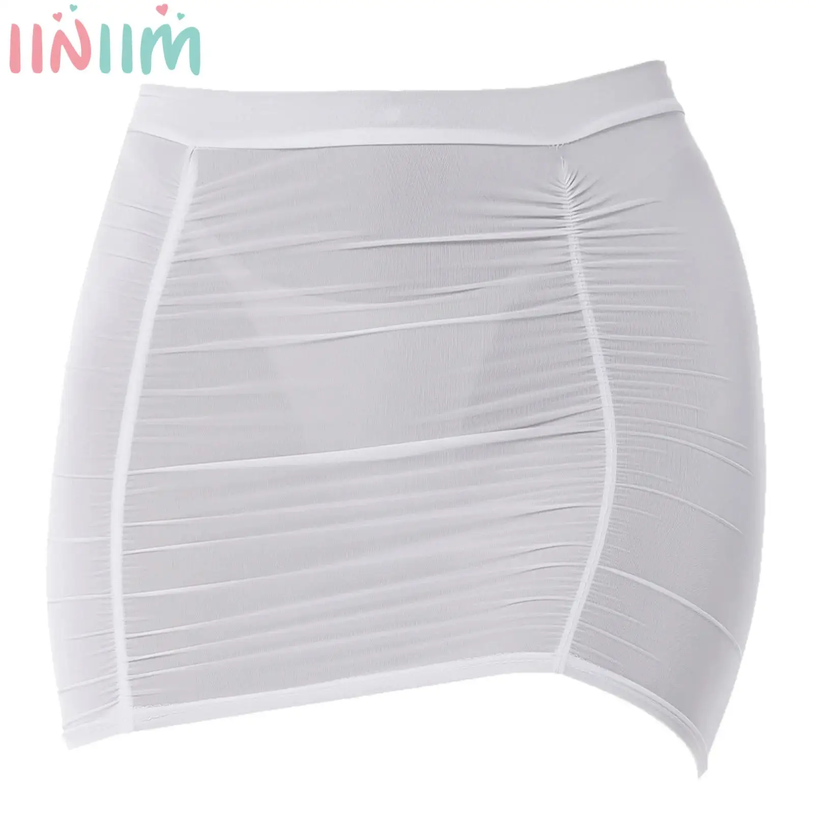 

Womens Mid Waist Stretchy Shirring Miniskirt Summer Elastic Waistband Ruched Skirt for Party Nightclub Sexy Dancewear Skirt