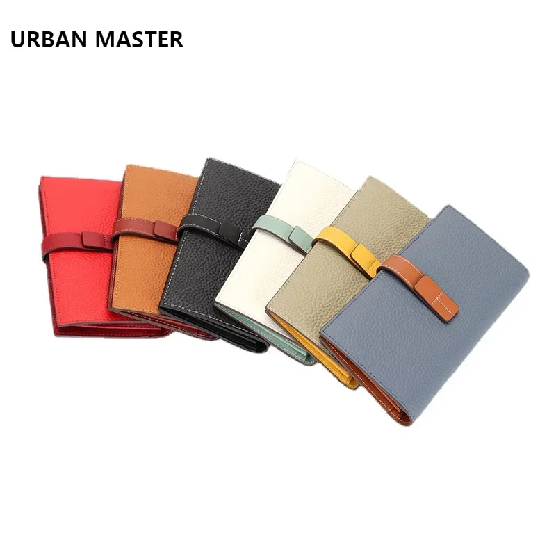 Urban master carteira longa para senhoras couro de vaca genuíno embreagem contraste cor feminina desinger saco telefone bolsas bolso