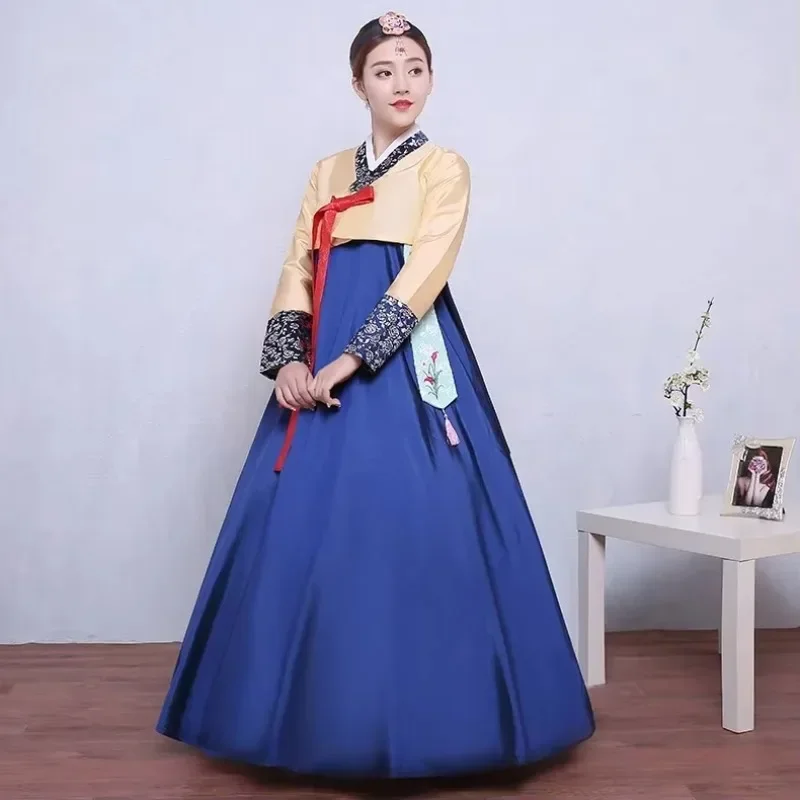 Vestido Hanbok coreano tradicional Multicolor para mujer, traje de Baile Folclórico para escenario, fiesta de boda tradicional p