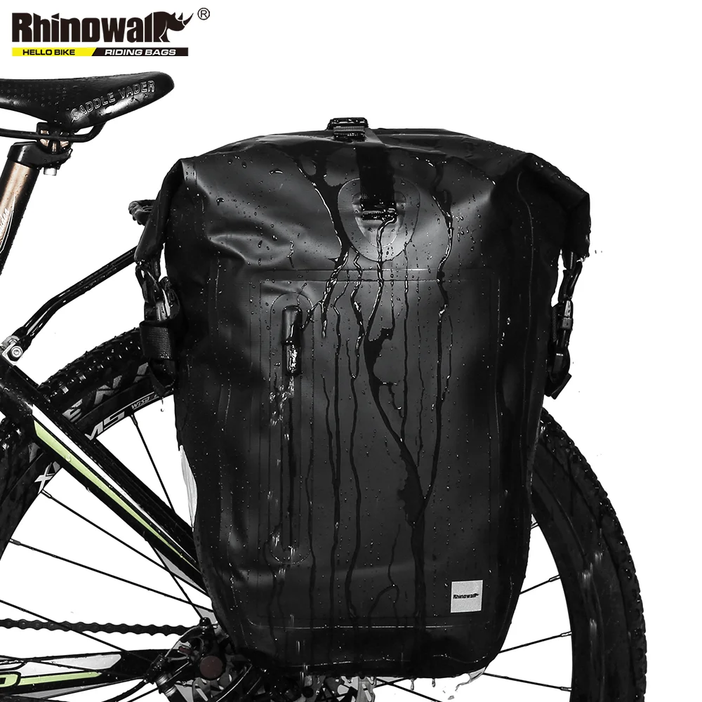 Rhinowalk Waterproof Bike Pannier Bag 20L MTB Road Bicycle Trunk Bag Cycling Backpack Basket Rear Rack Pannier Bag Accessories