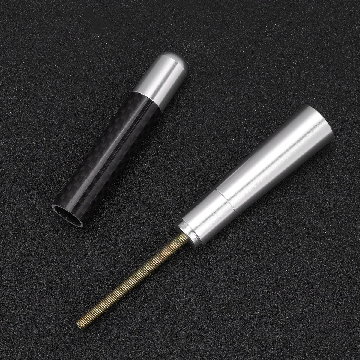 12Cm Premium Aluminum Car Roof Antenna Universal Compatibility Lightweight Strong Build Factory-Matched Design Easy Hand-Screw