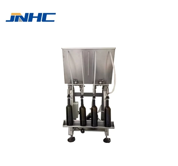 

Semi Automatic Siphon 4 Heads Table Top Bottles Gravity Overflow Liquid Filling Machines With Feeding Pump