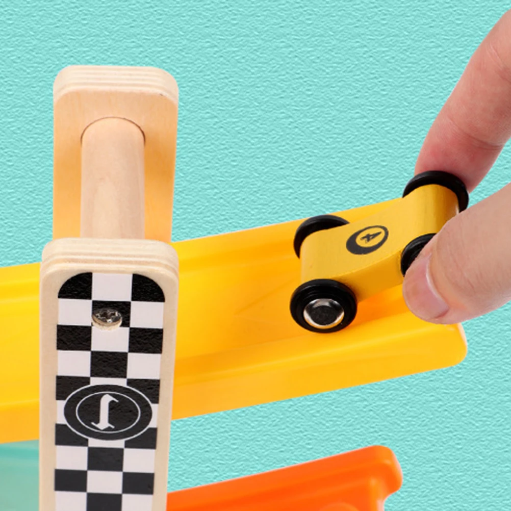 

8 Pcs Car for Kids Wooden Board Game Racing Mini Interactive Plaything Toddler Race Toy